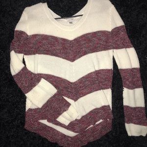 Maroon & White sweater